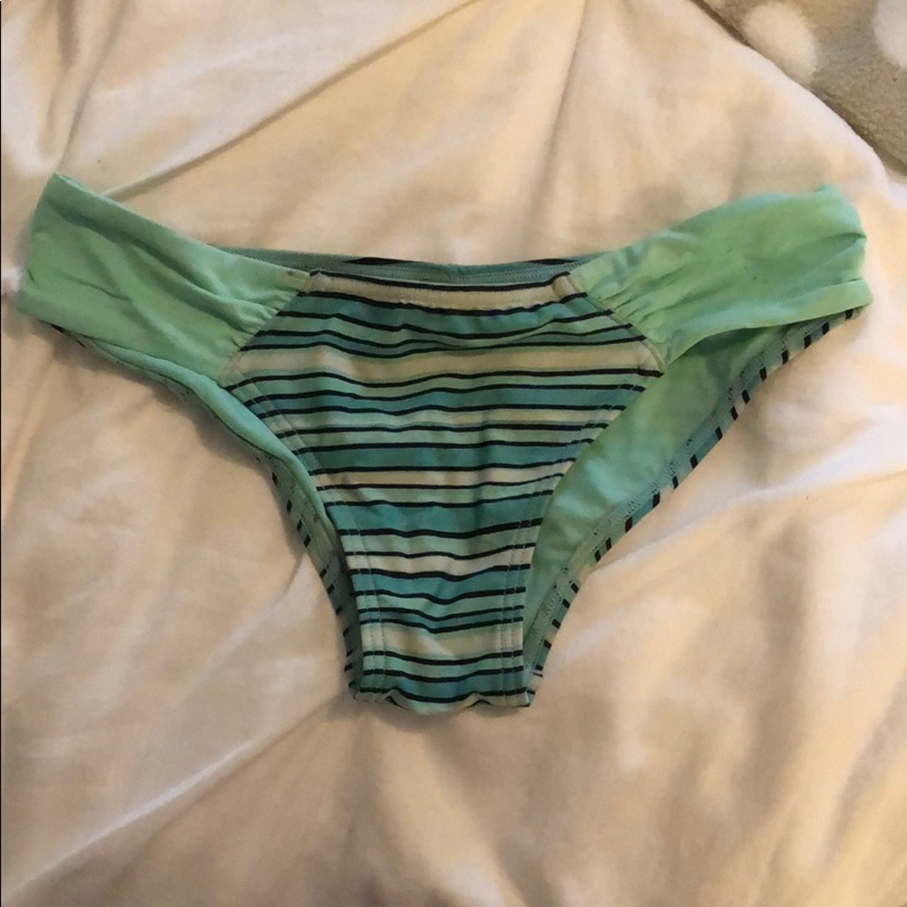 Blue striped rip curl bikini bottoms